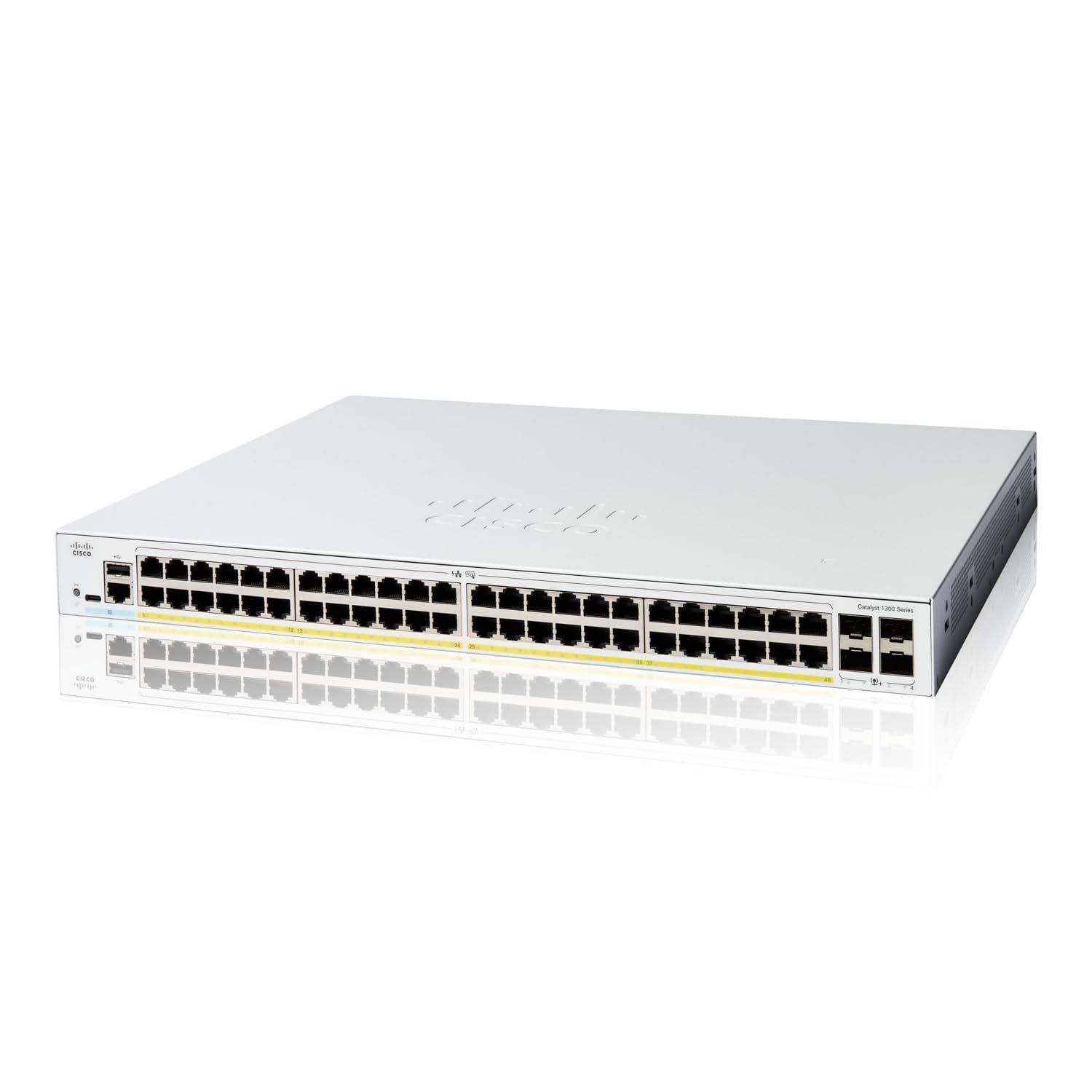 【新品・2営業日で発送】CISCO シスコ C130048FP4G Cisco Catalyst 1300-48FP-4G マネージド スイッチ 48 ポート GE フル PoE 4x1GE SFP 金属筐体 法人向け