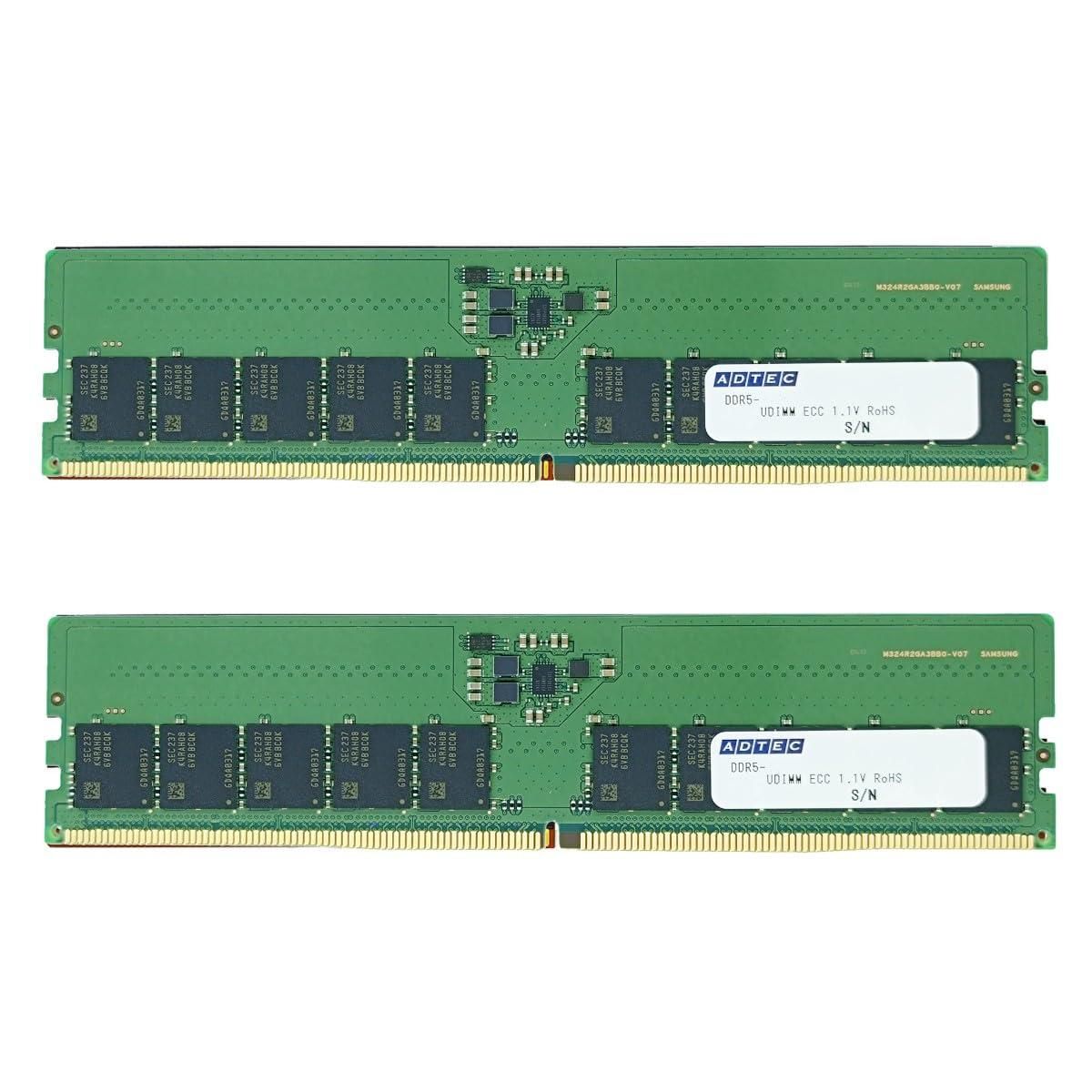 ADTEC アドテック DDR5-5600 ECC 64GB(32GBx2) ADTEC DDR5-5600 32GBx2枚 ECC 新品 - メルカリ
