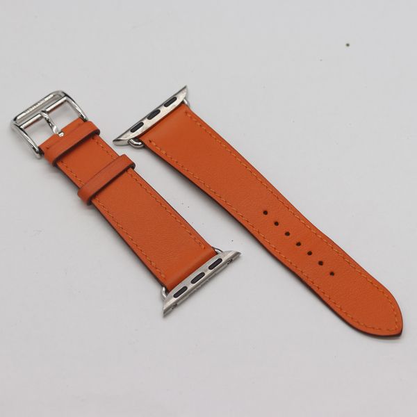 美品 エルメス アップルウォッチ 純正ベルト レザー オレンジカラー 32ｍｍ用 メンズ/レディース腕時計 2000000 NSK MTM