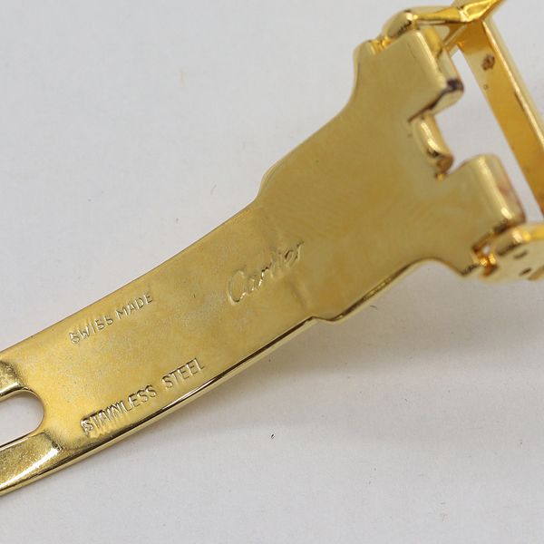 カンカンさま専用値下げ【カルティエ】純正 Dバックル（14mm）ゴールドカラー Cartier（カルティエ） 純正 Dバックル 14mm K18WG 金無垢 ホワイト