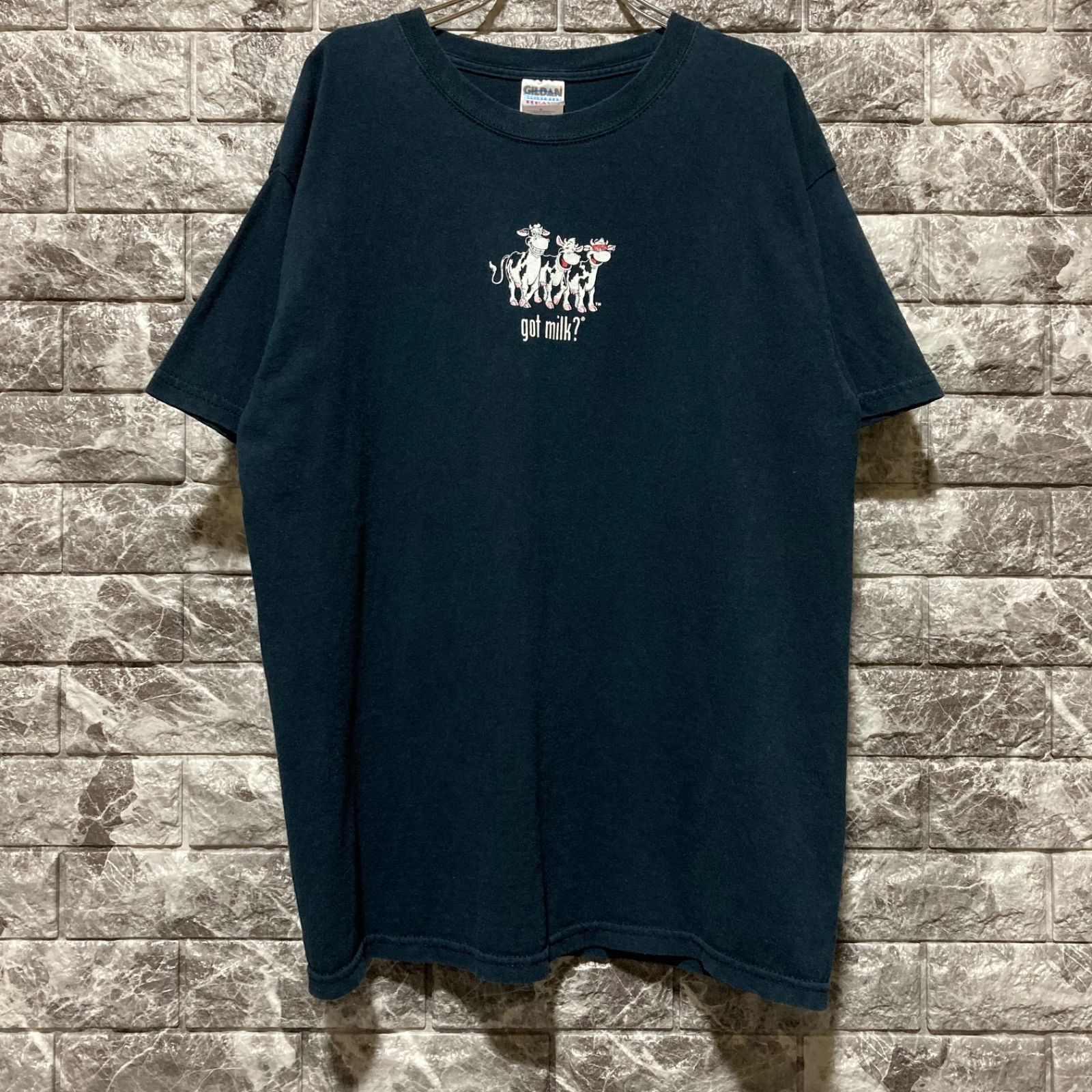 got milk? Tシャツ L BLACK 黒 ゴットミルク milk FRUIT OF THE LOOM 