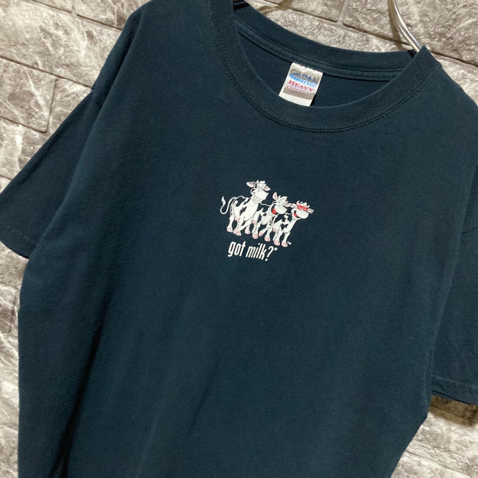 got milk? Tシャツ L BLACK 黒 ゴットミルク milk FRUIT OF THE LOOM 