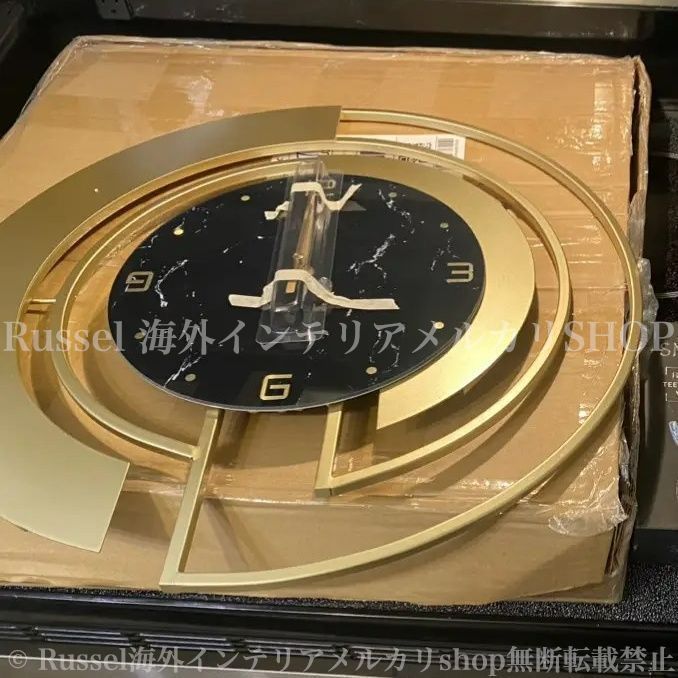 壁掛け時計 ブラック 掛け時計 ゴールドの通販 電池式 時計 ゴールド 