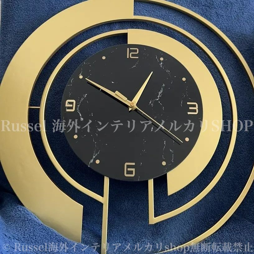 壁掛け時計 ブラック 掛け時計 ゴールドの通販 電池式 時計 ゴールド 