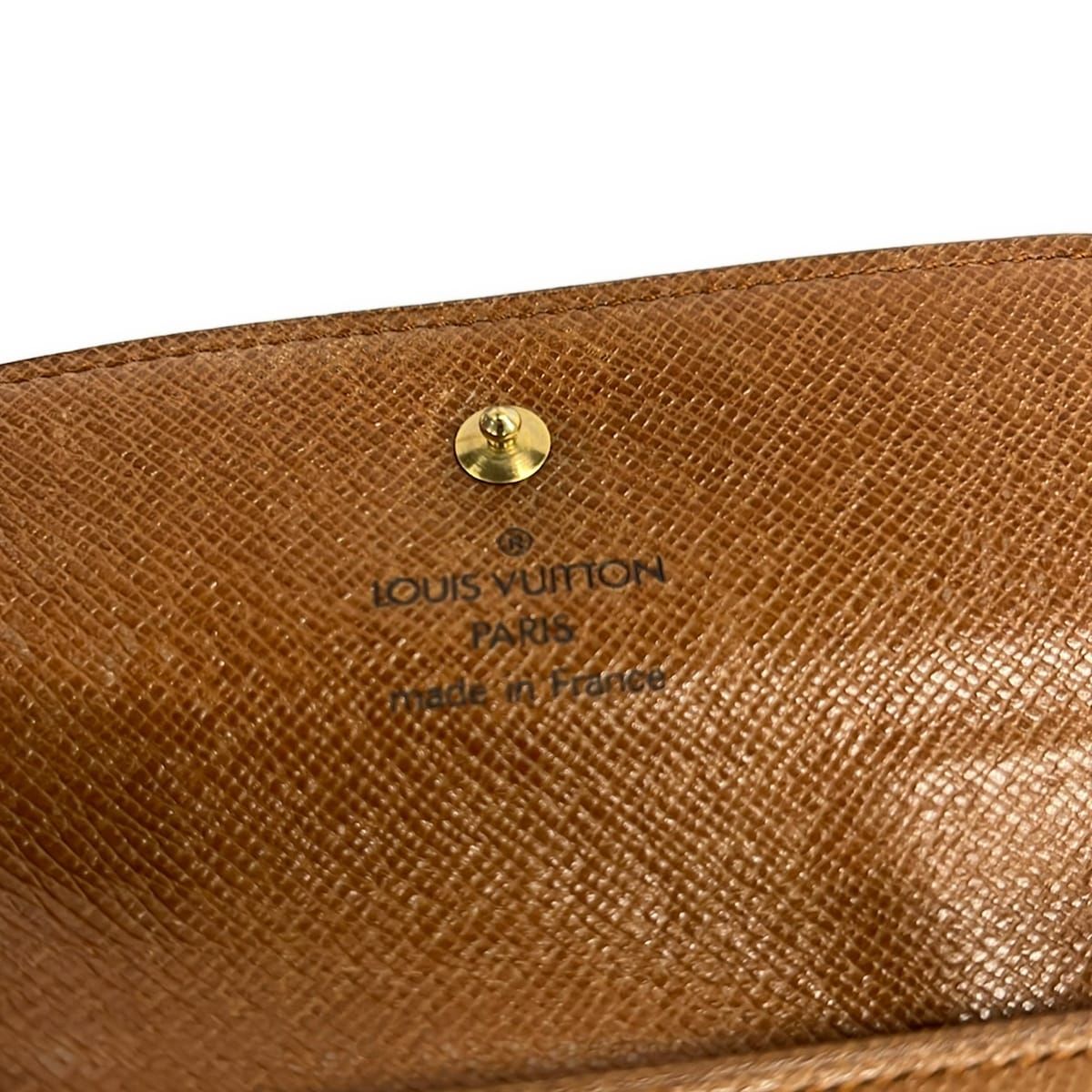 ルイヴィトン LV モノグラム ポルトモネビエ 旧 Wホック コンパクト