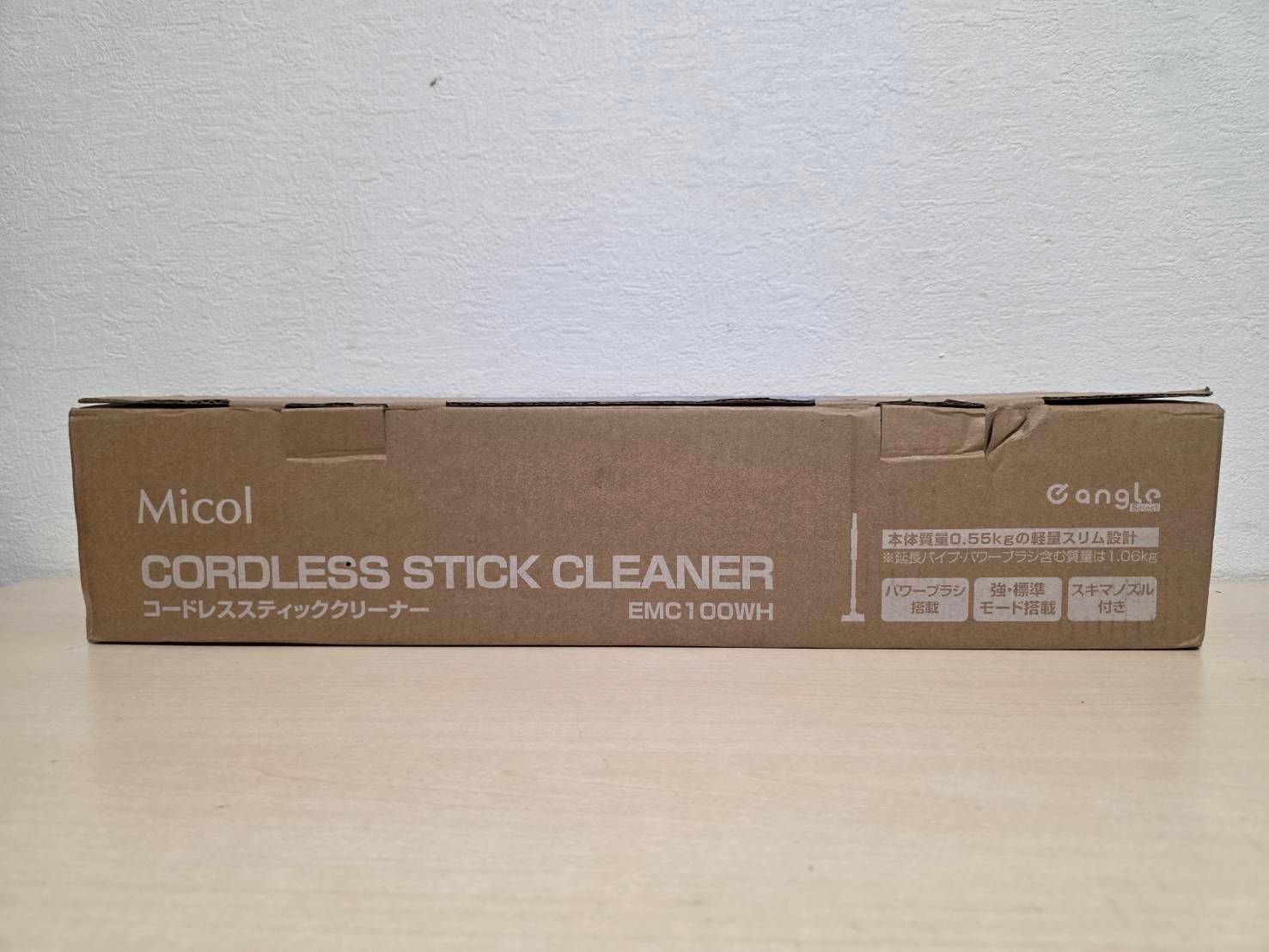 未使用 トクハラ・テクノロジー サイクロン式コードレススティッククリーナー e angle select ホワイト EMC100WH