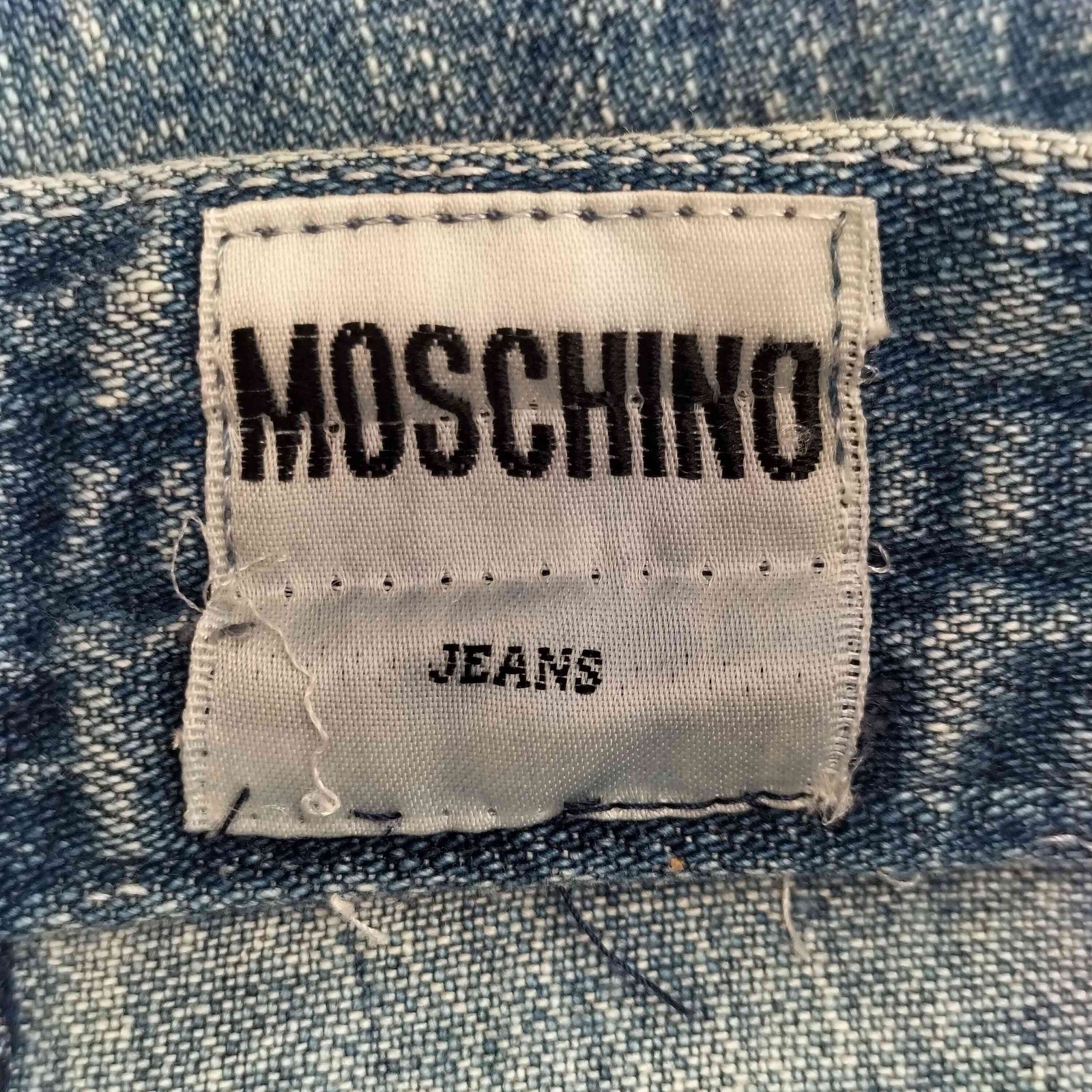 モスキーノジーンズ MOSCHINO JEANS 90 00S サイドジップ ワイドデニムパンツ レディース 表記無