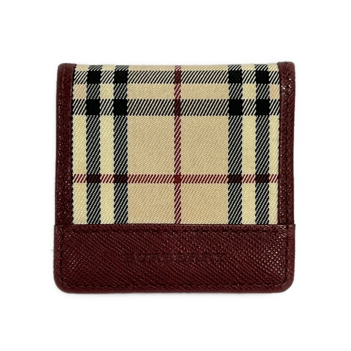 BURBERRY/Burberry(バーバリー) コインケース - ボルドー×ベージュ×黒 
