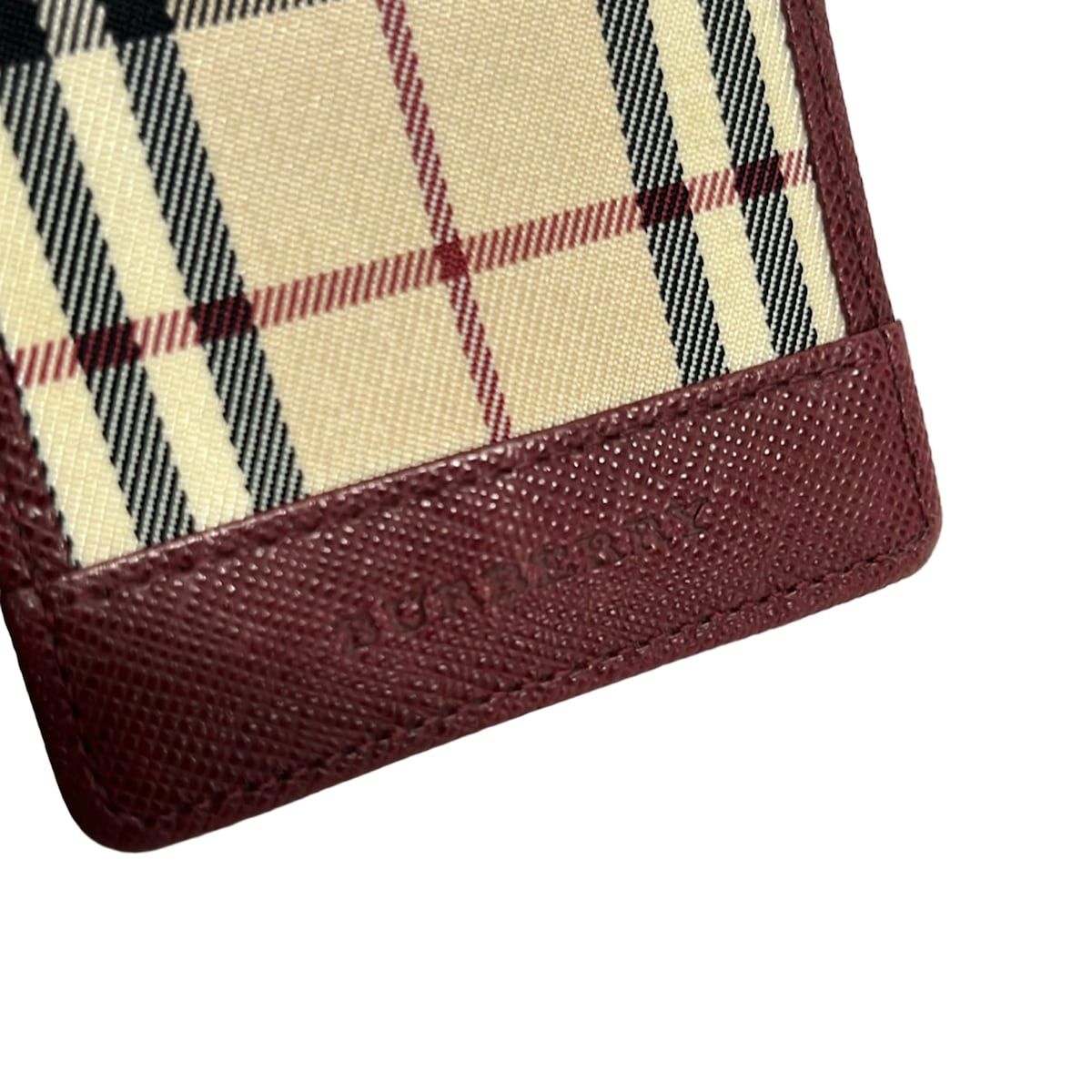 BURBERRY/Burberry(バーバリー) コインケース - ボルドー×ベージュ×黒 