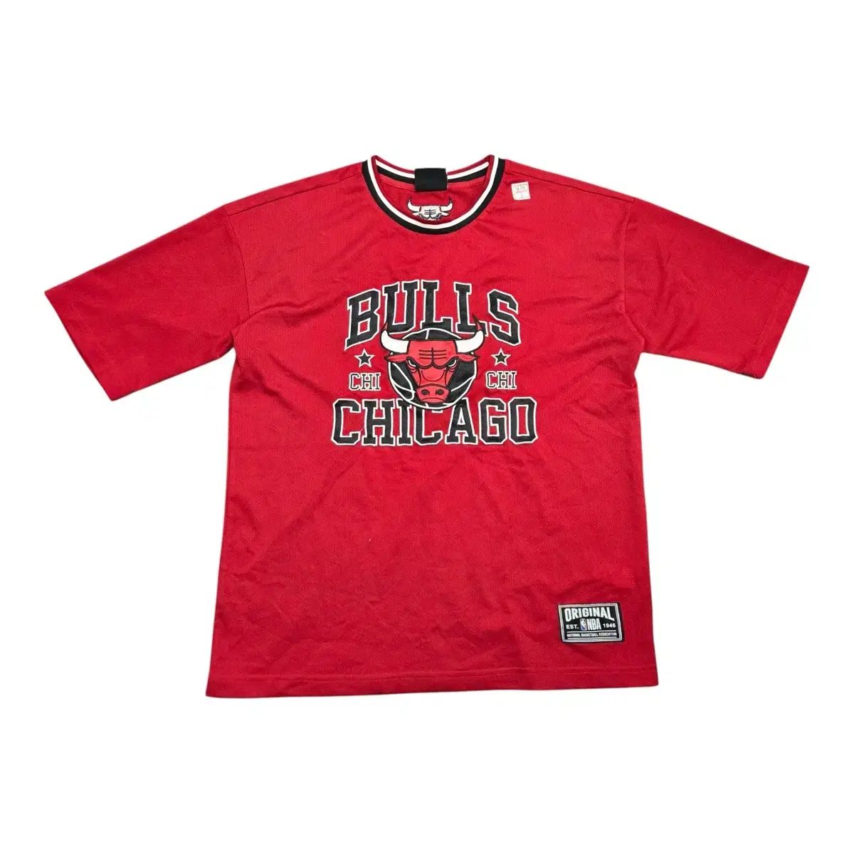 (即配) NBA Chicago Bulls（シカゴ・ブルズ） メッシュ 半袖Tシャツ