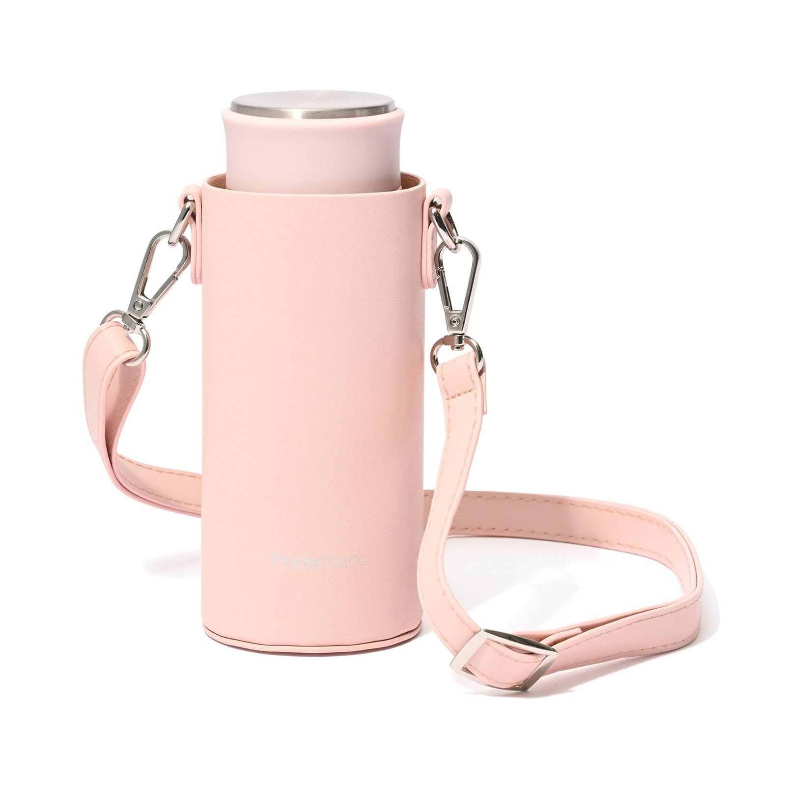 Francfranc フランフラン マット ステンレスボトル ホルダーセット 350ml ピンク 真空二重構造 保温 保冷