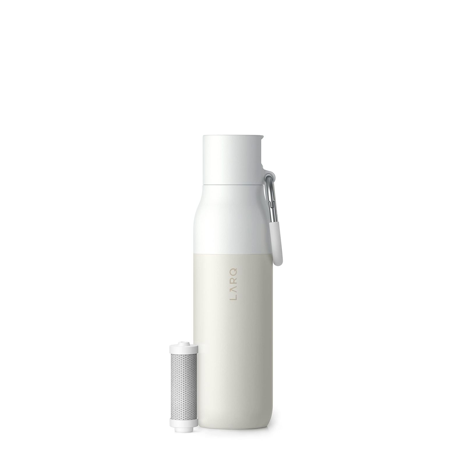 LARQ ラーク Bottle Filtered ボトル フィルター Granite White - 500ml 浄水フィルター付きウォーターボトル 保冷&保温(魔法ビン)鉛、重金属、塩素など 有害物質除去機能