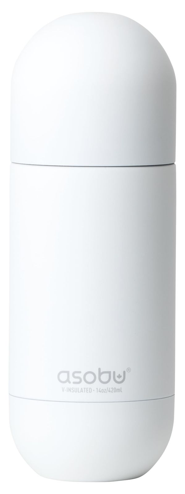 asobu ORB アソブ 真空断熱 ステンレスボトル おしゃれ かわいい 420ml 滑りにくい 水筒 保温 保冷 ウォーターボトル ドリンクボトル (ホワイト SBV30WTSS)