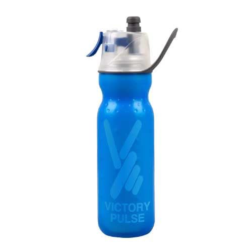ノーブランド品ドリンクミスト530mLミスト噴射スポーツボトル保冷水筒直飲みC/ブルーロゴ:青色