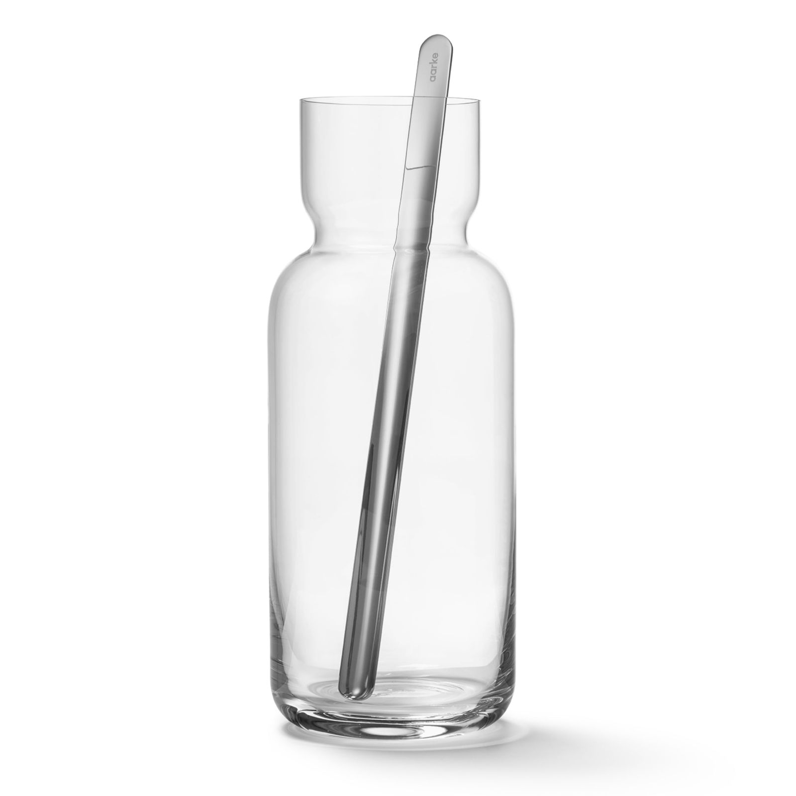 aarke (アールケ) 国内正規品 Glassware Nesting Carafe & Mixing Spoon ネスティングカラフェ & ミキシングスプーン 容量1.1L デキャンタ マドラー 高級クリスタルガラス製 ステンレス製 カラフェ
