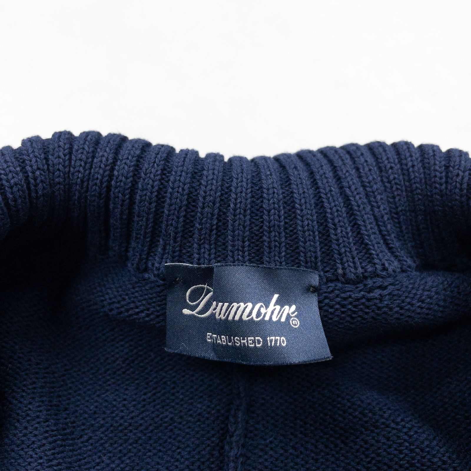 ◎Drumohr ドルモア ニットジャケット コットン ネイビー イタリア製