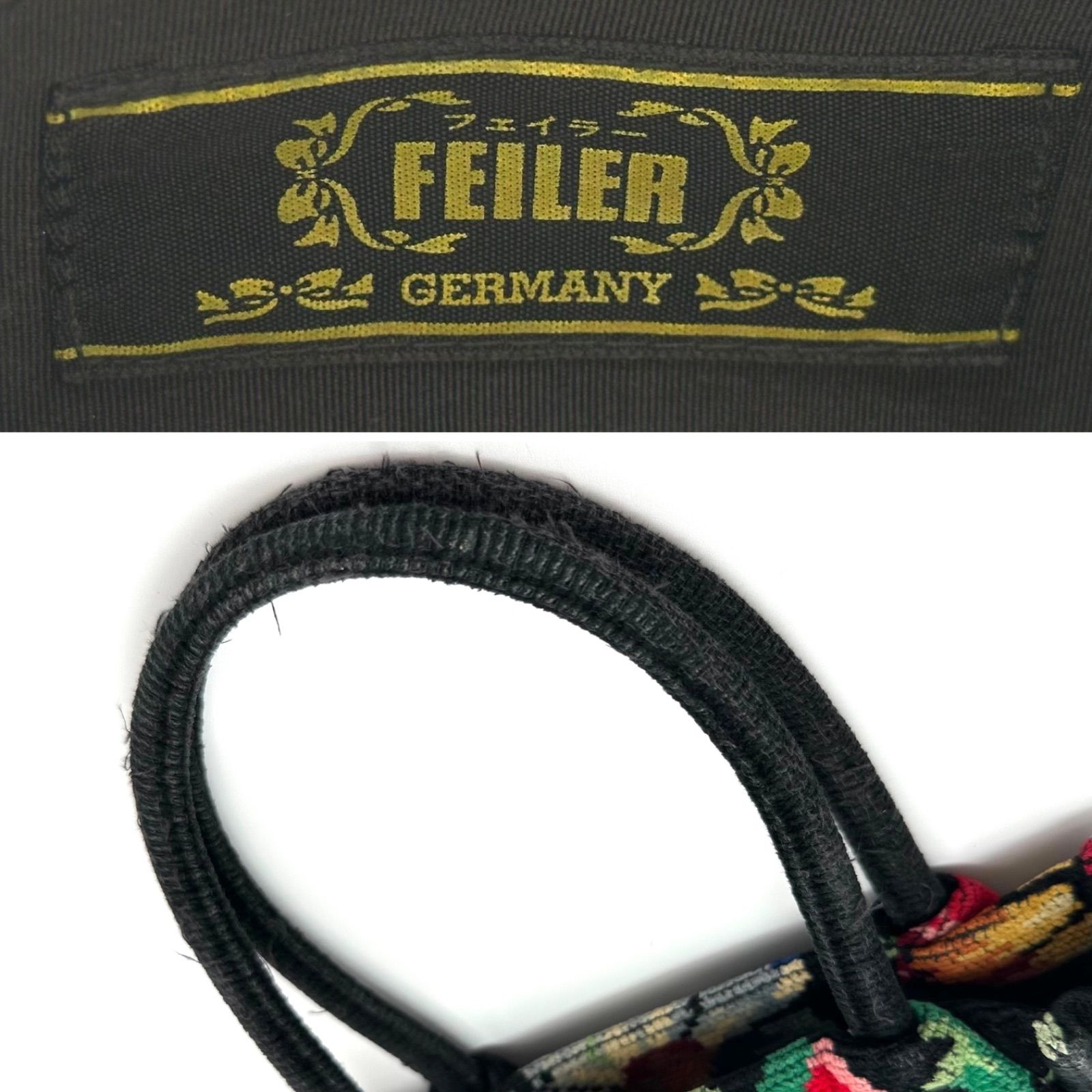 B5419】 FEILER フェイラー ハンドバッグ ミニトートバッグ シェニール