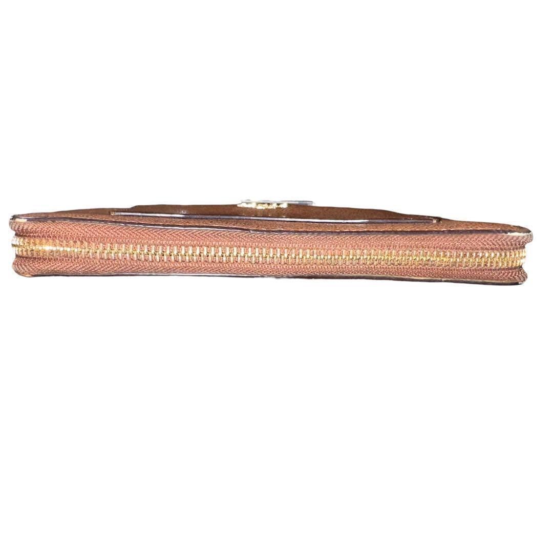 良品 COACH ラウンドジッパー財布 長財布 シボ革 PVCレザー - メルカリ