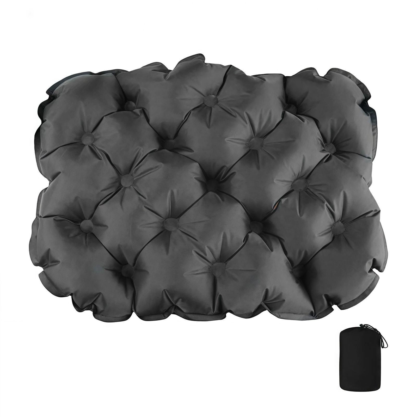 MHSKNHW Portable Air Cushion Foldable Cushion with Storage Case, Lightweight Compact Camping Mat, Car Overnight Mat, Air Mat, Outdoor Seat, Foldable Cushion, Leisure Seat for Park, Flower Viewing, Mountaineering, Beach, Travel, Comfortable to Sit