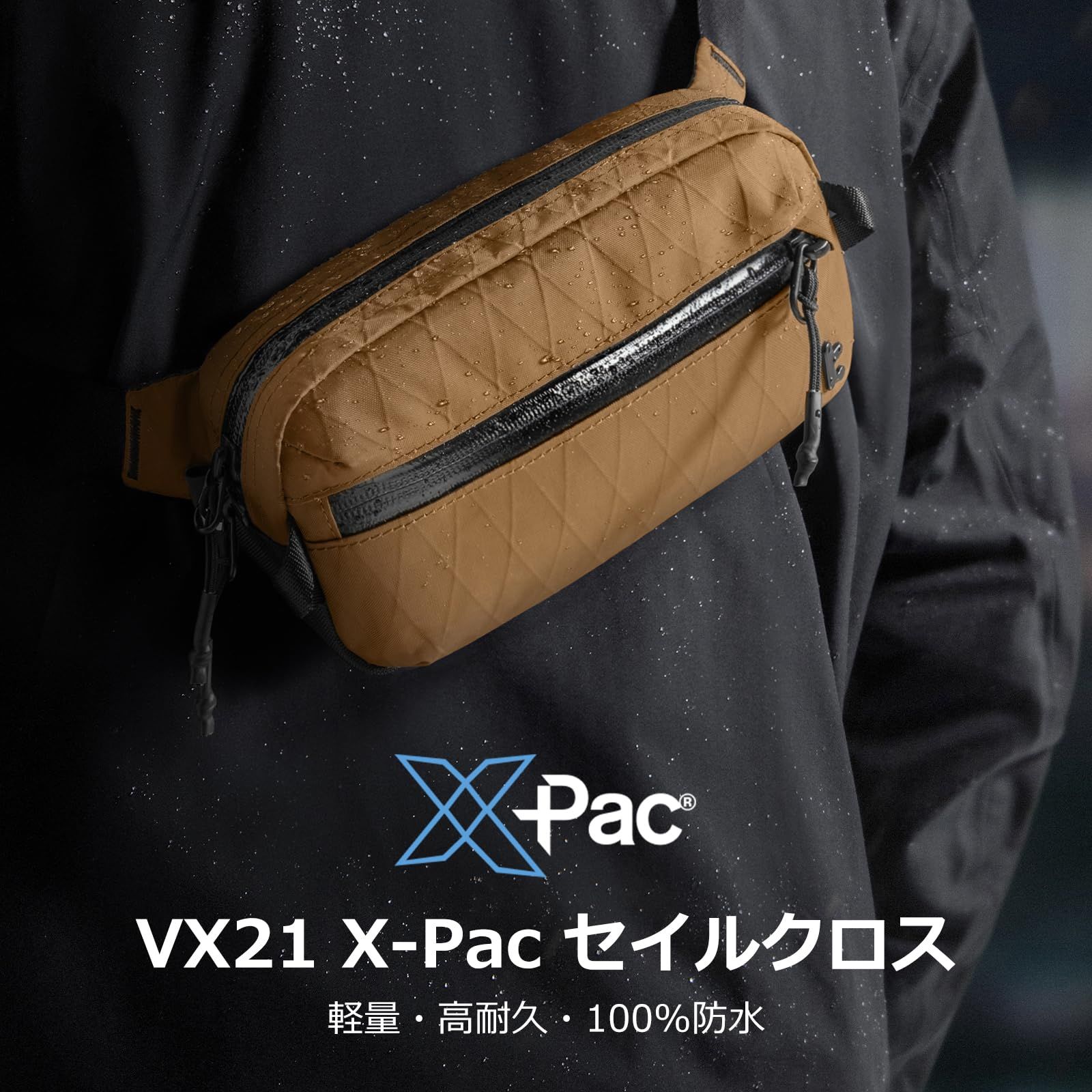 tomtoc 3.5L X-Pac ボディバッグ 軽量 スリングバッグ ショルダー 