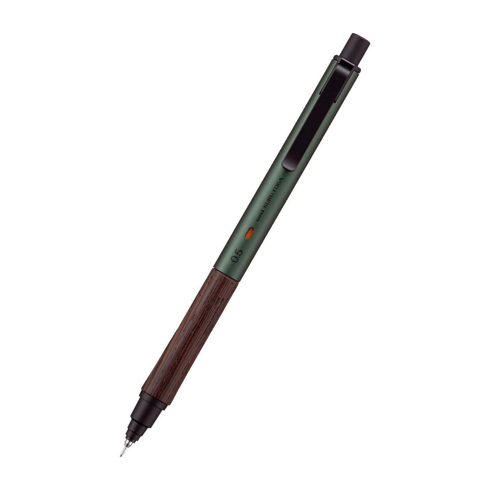 三菱鉛筆 シャープペン クルトガ ウッド 0.5mm フォレストグリーン M5KW1P.88