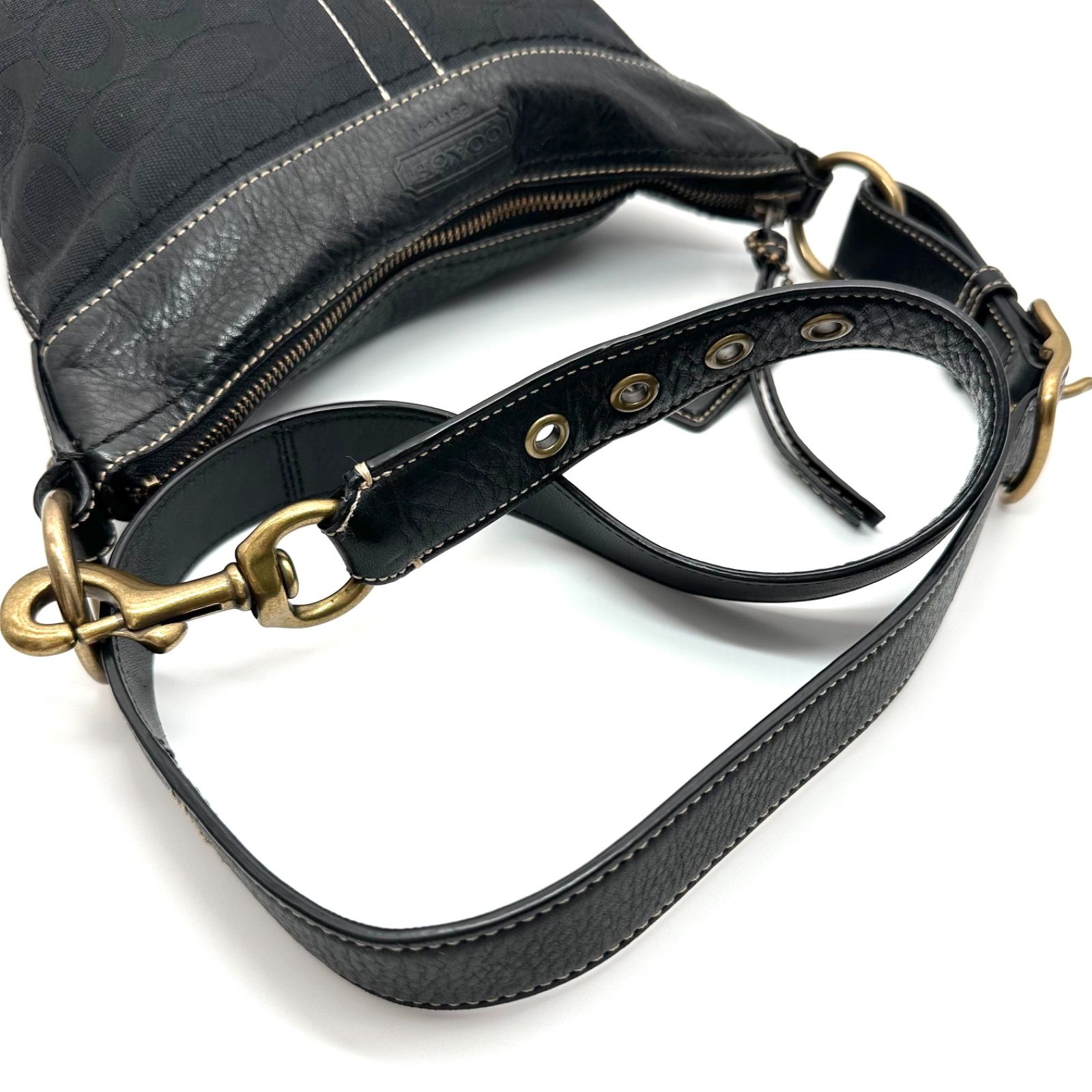 B5416】 【美品】 COACH コーチ ショルダーバッグ シグネチャー 10402 