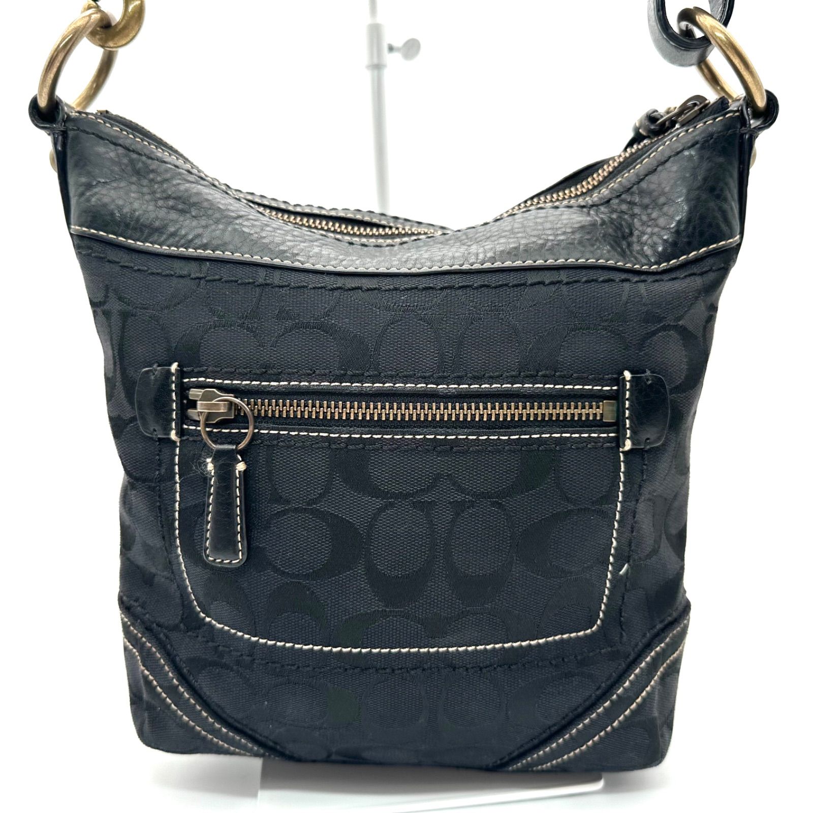 B5416】 【美品】 COACH コーチ ショルダーバッグ シグネチャー 10402 