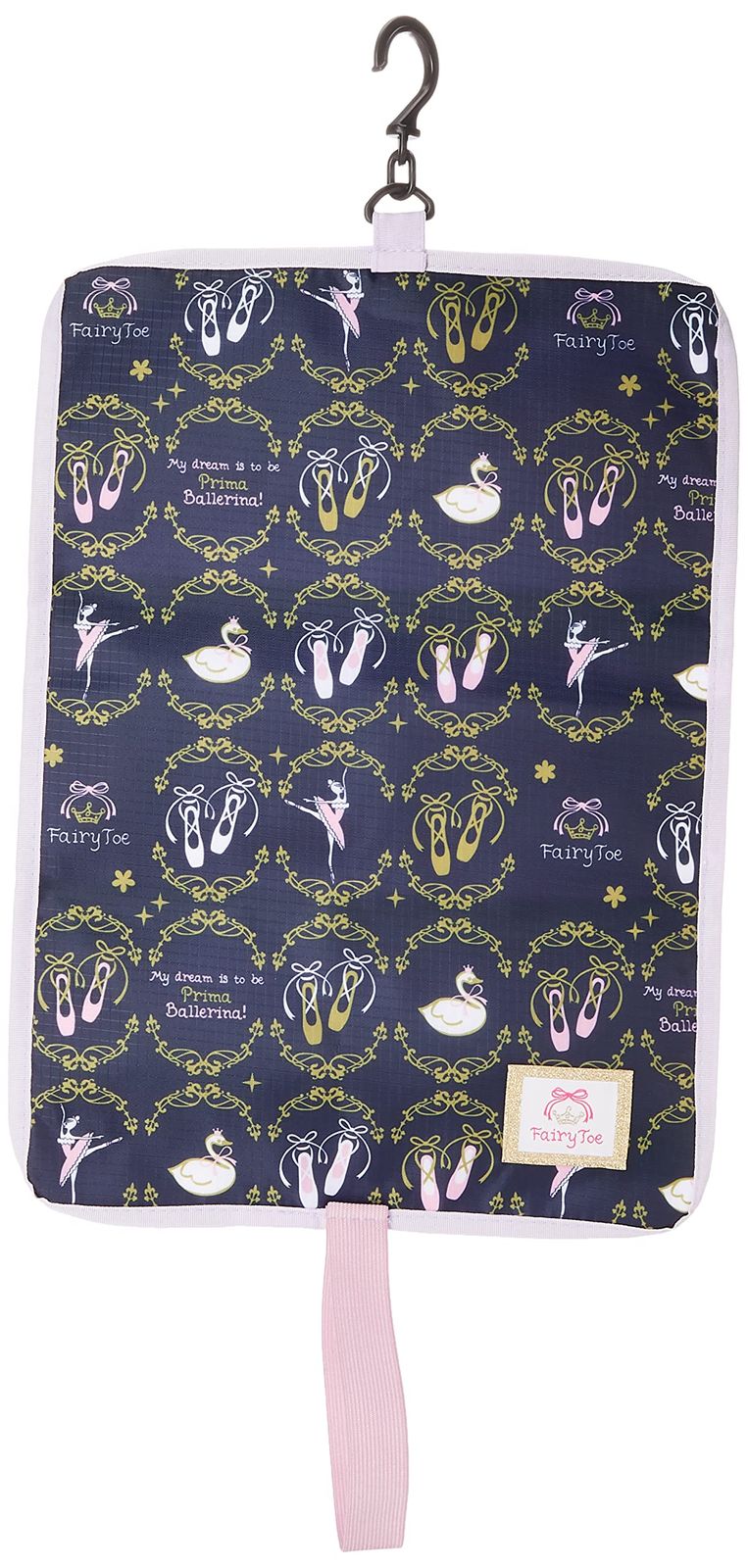 ニックナック トウシューズケース バレエシューズ入れ 3足入る 消臭 ブラック W28xH39cm FairyToe バレエレッスンに バレエ用品 02824-02