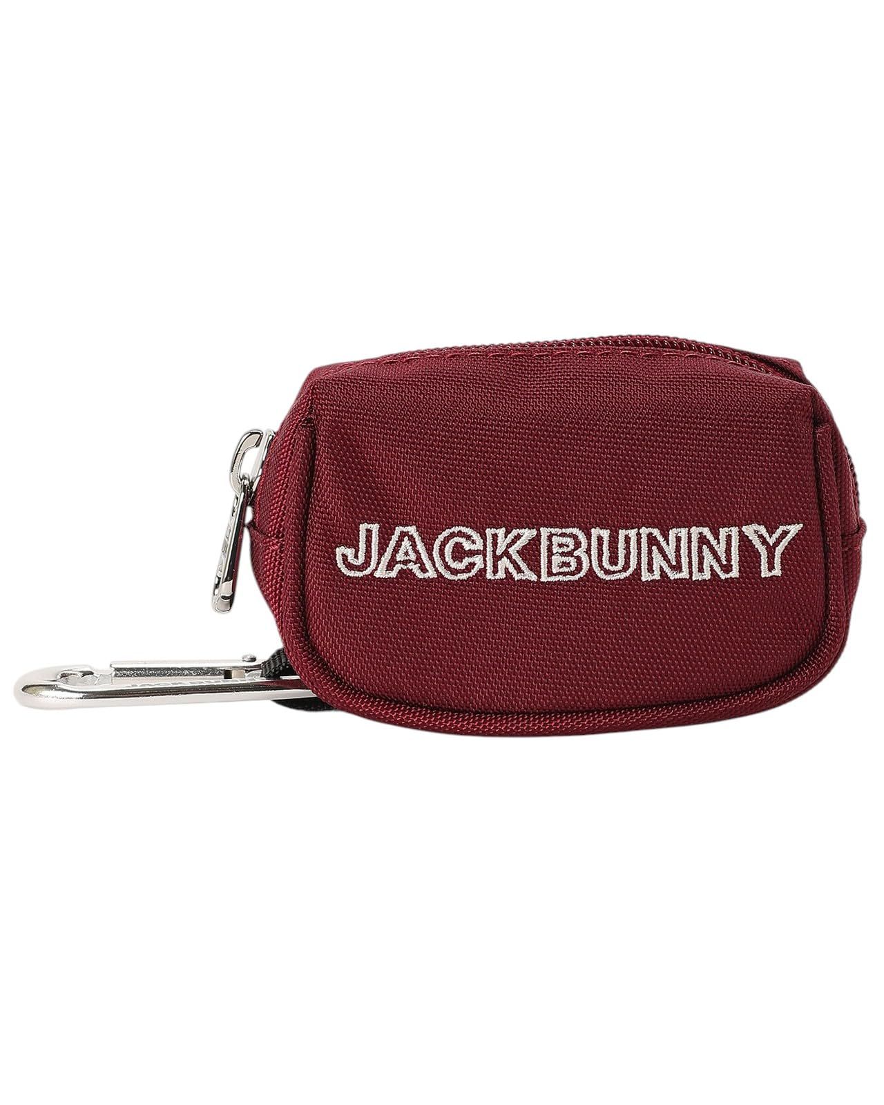 [ジャックバニー] 継続定番商品 ボールケース [ロゴファスナーシリーズ](カラビナ付き・ボール2個収納可能) / ゴルフ / 262-5984708 070_ボルドー FR