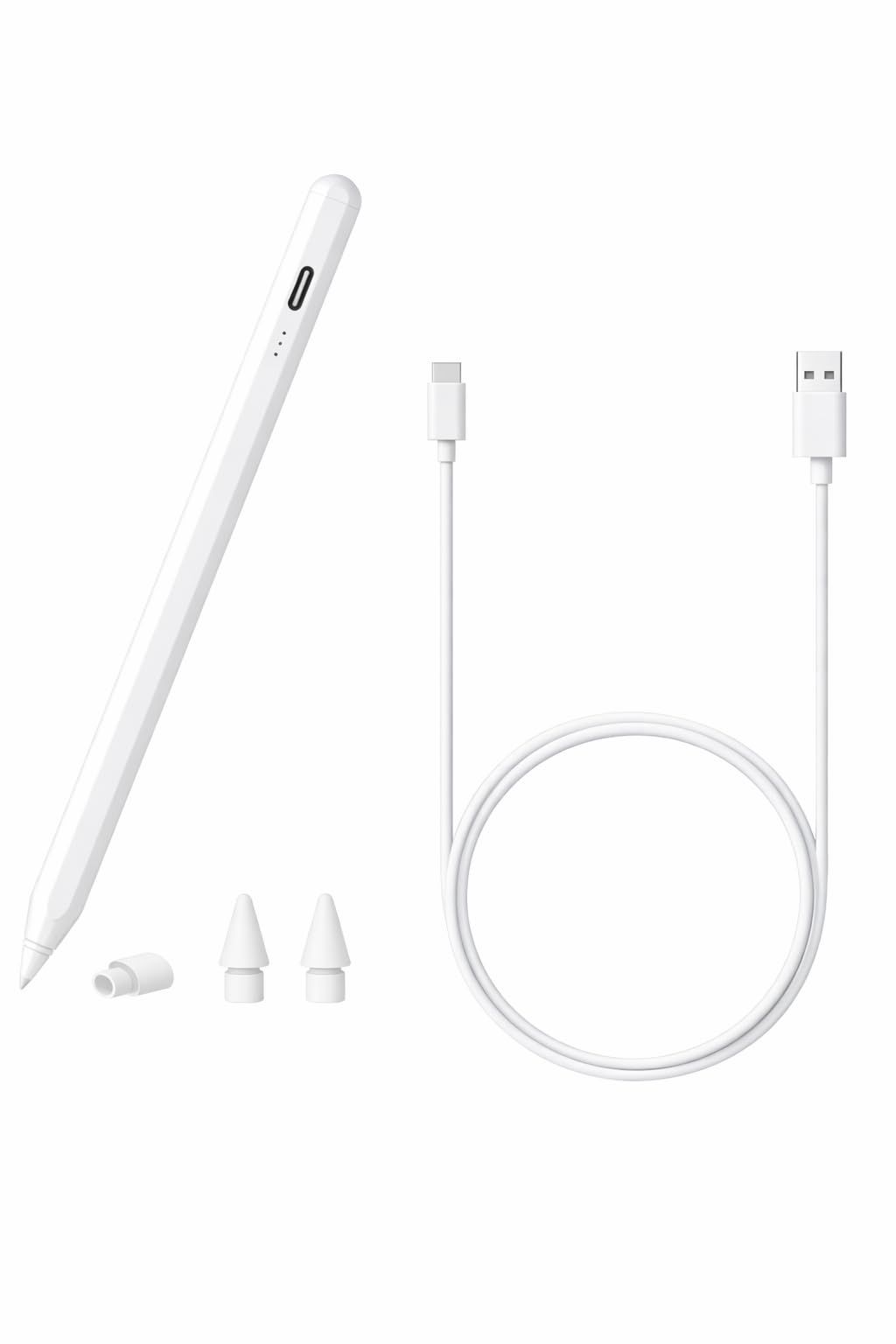人気，限定SALE iPad ペン 互換 ペンシル電量表示・急速充電 タッチペン Apple Pencil互換 アップルペンシル  iPad専用スタイラスペン 極細ペン 高感度 バッテリー残量表示&frasl;Type-C充電&frasl;傾き感知&frasl;磁気吸着&frasl;パーム