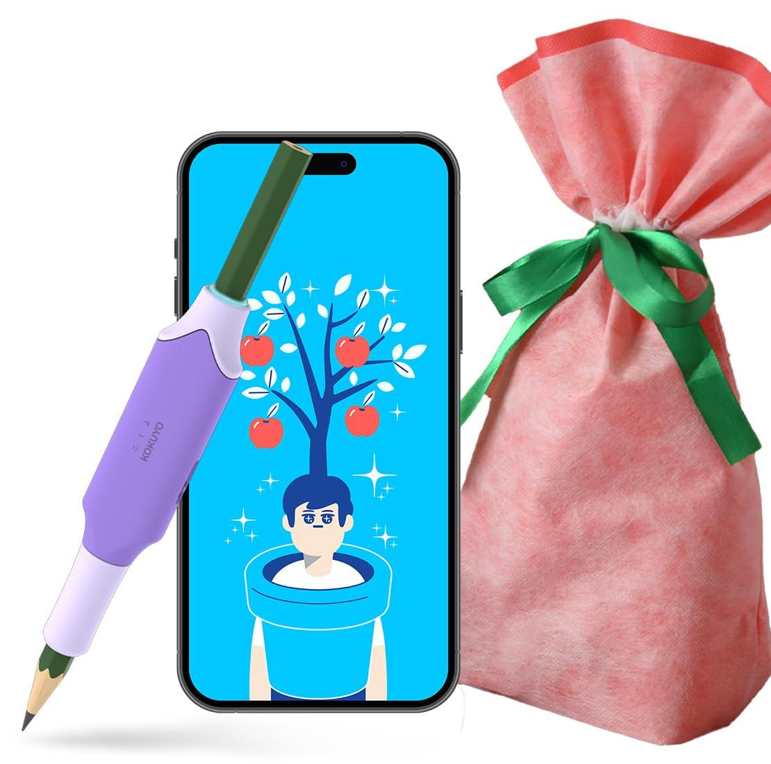 コクヨ(KOKUYO) しゅくだいやる気ペン ラッピング包装【iOS・Android両対応】 (パープル（NST-YRK2V）)