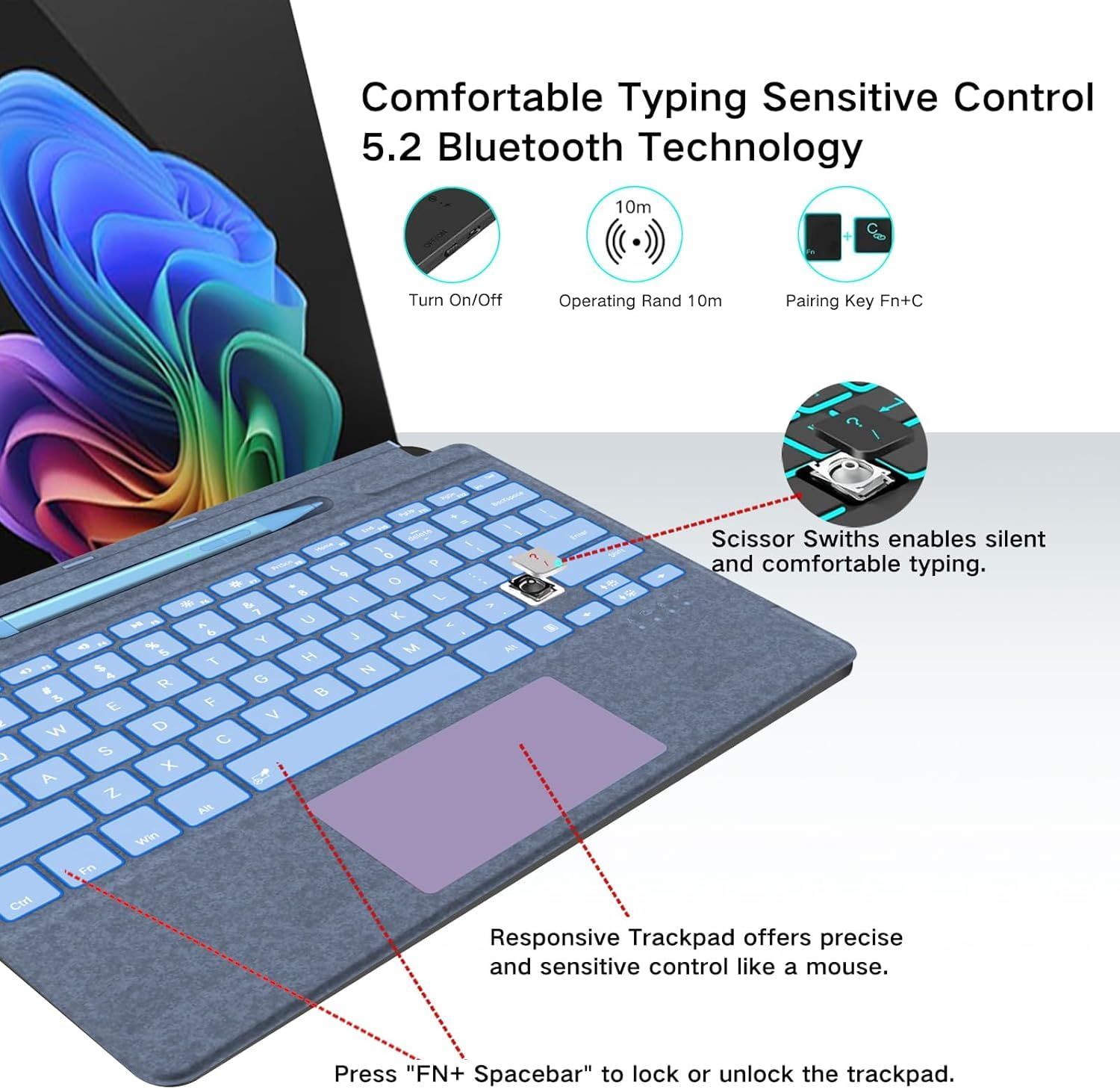 Surface ペン付き Surface Pro11/Pro10/Pro9/Pro8/ProX キーボード 