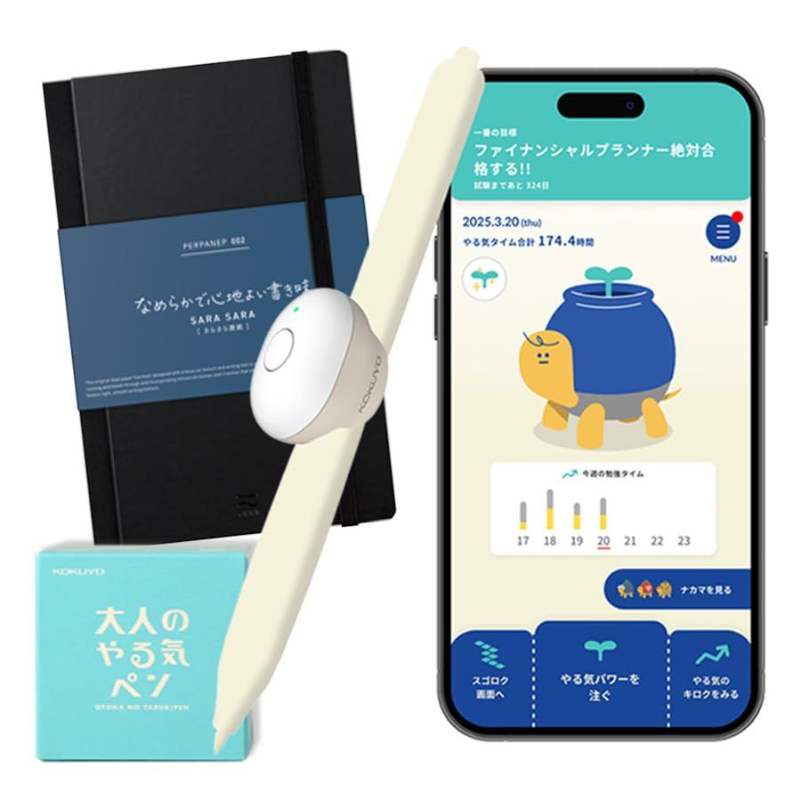 コクヨ(KOKUYO) 大人のやる気ペンノートセット2【 文房具総選挙2025大賞受賞】 (大人のやる気ペン)