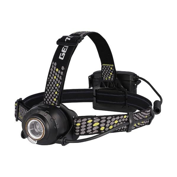 GENTOS HEAD WARSシリーズ LEDヘッドライト 高輝度白色LED IP64 最大750lm 専用充電池(付属)/単3形アルカリ電池3個(別売)兼用 HW-G634H