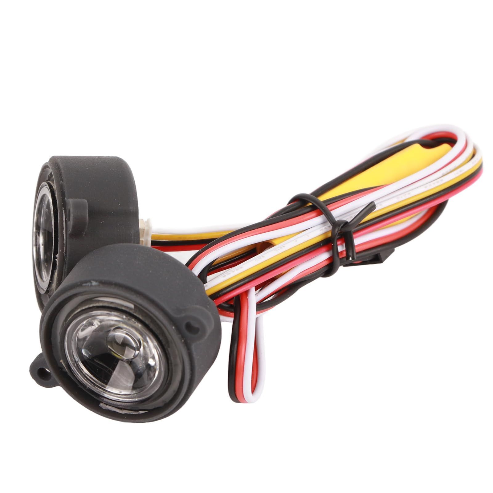 RCカー用LEDヘッドライトキット 12モード搭載 高耐久プラスチック製 簡単組み立て対応 YK4082 RCクローラー 110 18スケール兼用