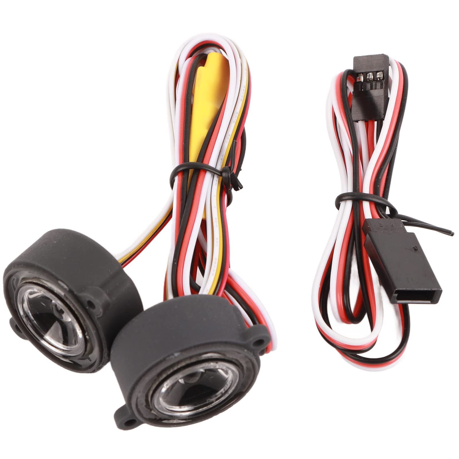 RCカー用LEDヘッドライトキット 12モード搭載 高耐久プラスチック製 簡単組み立て対応 YK4082 RCクローラー 110 18スケール兼用