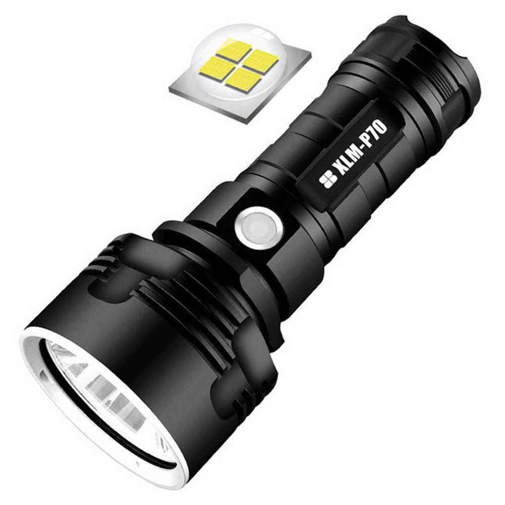 zmart XLM-P70 LED 懐中電灯 高ルーメン 強力な USB 充電式 防水 超高輝度 ランタン キャンプ 超強力な L2 XHP50 タクティカル トーチ リンターナ ランプ 超明るいライト LED 明るさ 防水 防災用 コンパクト 電池式 USB