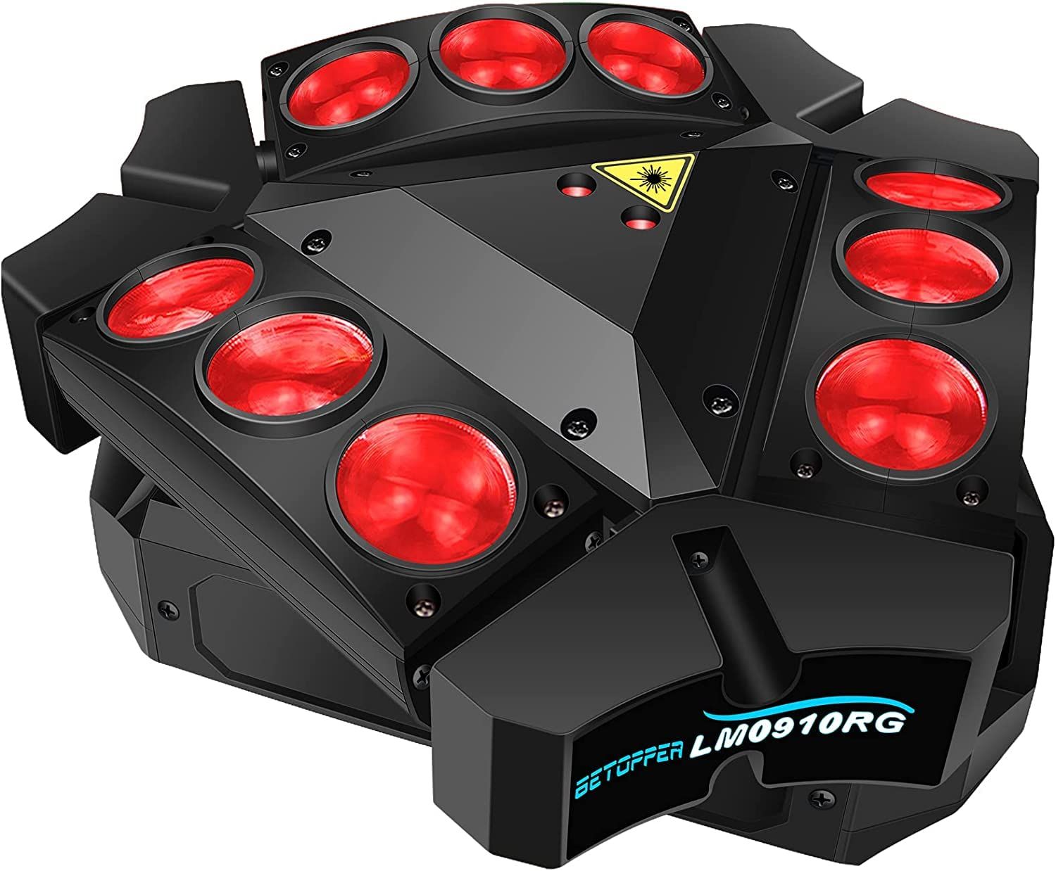 BETOPPER ムービングヘッドライト 舞台照明 LEDステージライト 370mW RGBW 9x10W 4-in-1 DMX512 ムービングライト ディスコライト ストロボ効果 ステージ照明ライト LED照明 dj party light回転 (1pac