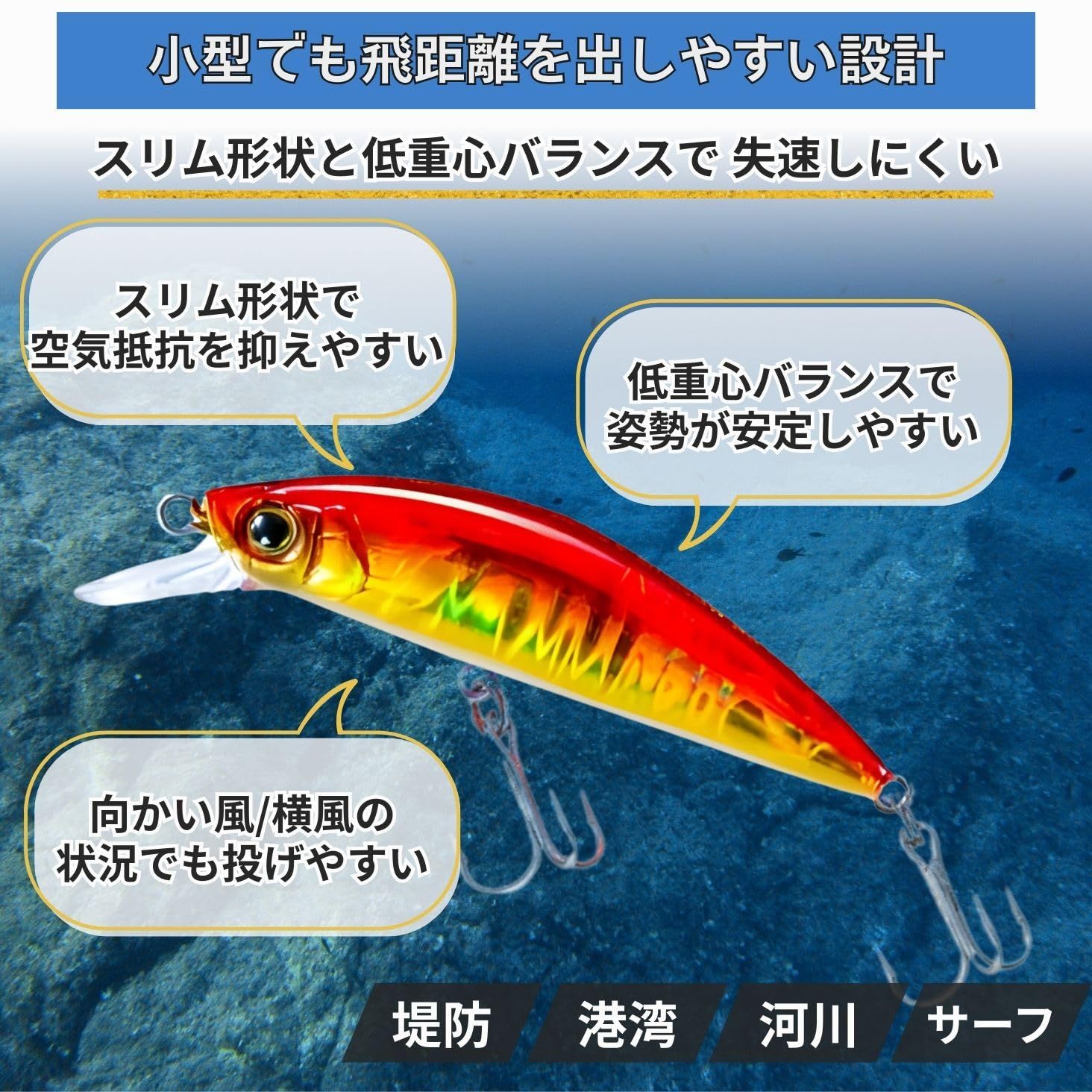 シンキングミノー フィッシングルアー 釣り具 ライトゲーム アジング