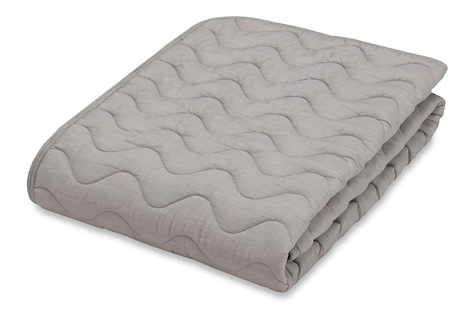 【フランスベッド正規品】 ベッドパッド グレー シングルサイズ（97×195cm） 「らくピタ ウォッシャブル抗菌ベッドパッド」 表地はやさしいダブルガーゼ生地 敷くだけで簡単メイキング 4隅のゴム無しでもズレない 抗菌・防臭 360645170