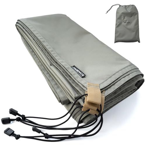 JIMENCE (Siemens) Ground Sheet Thick 300D Camping Tent Sheet Waterproof Water Pressure Resistant 5000 mm with Storage Bag 220 x 250 cm (light khaki) t 05f49100
