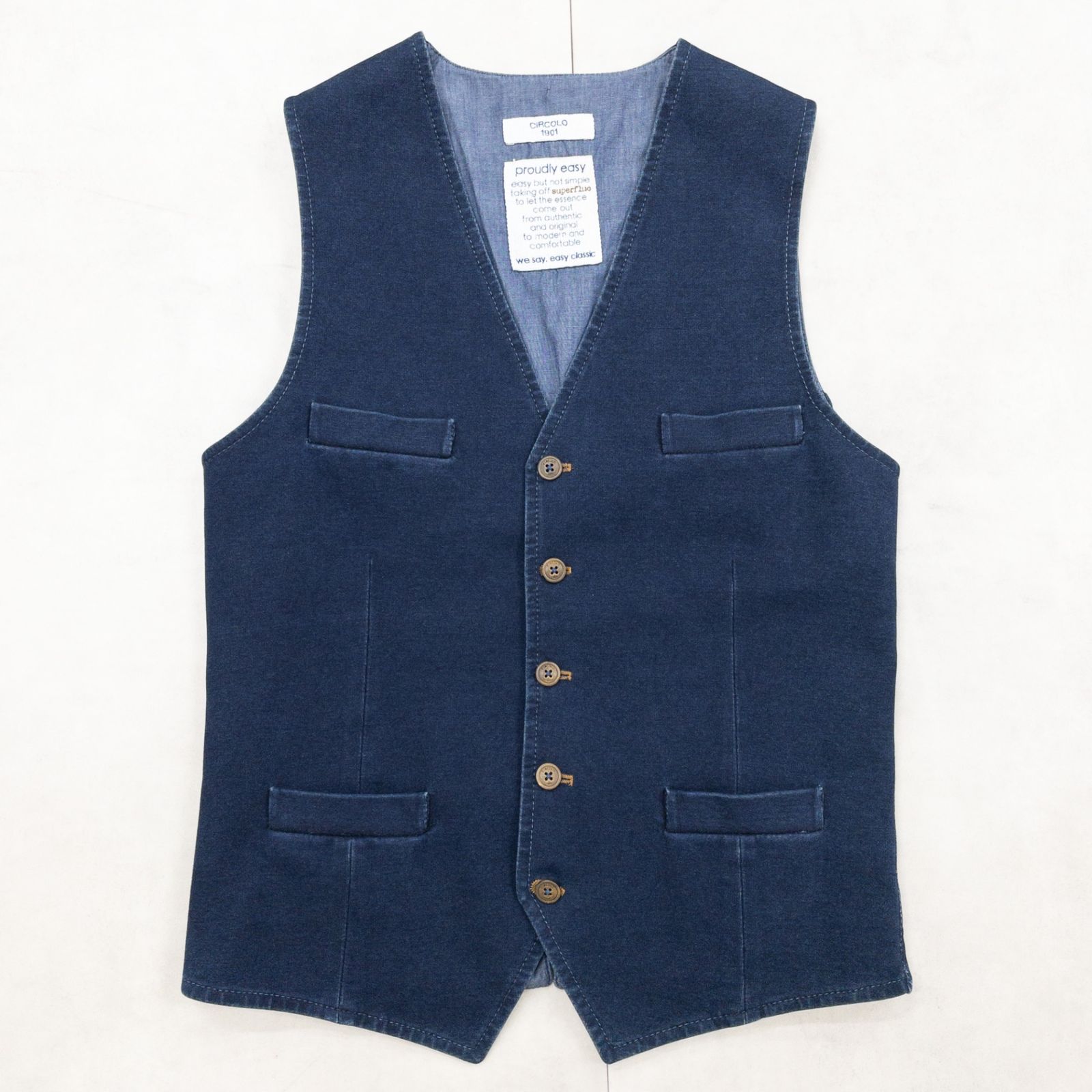 CIRCOLO 1901 チルコロ ジレ ベスト デニム コットン ポリウレタン 