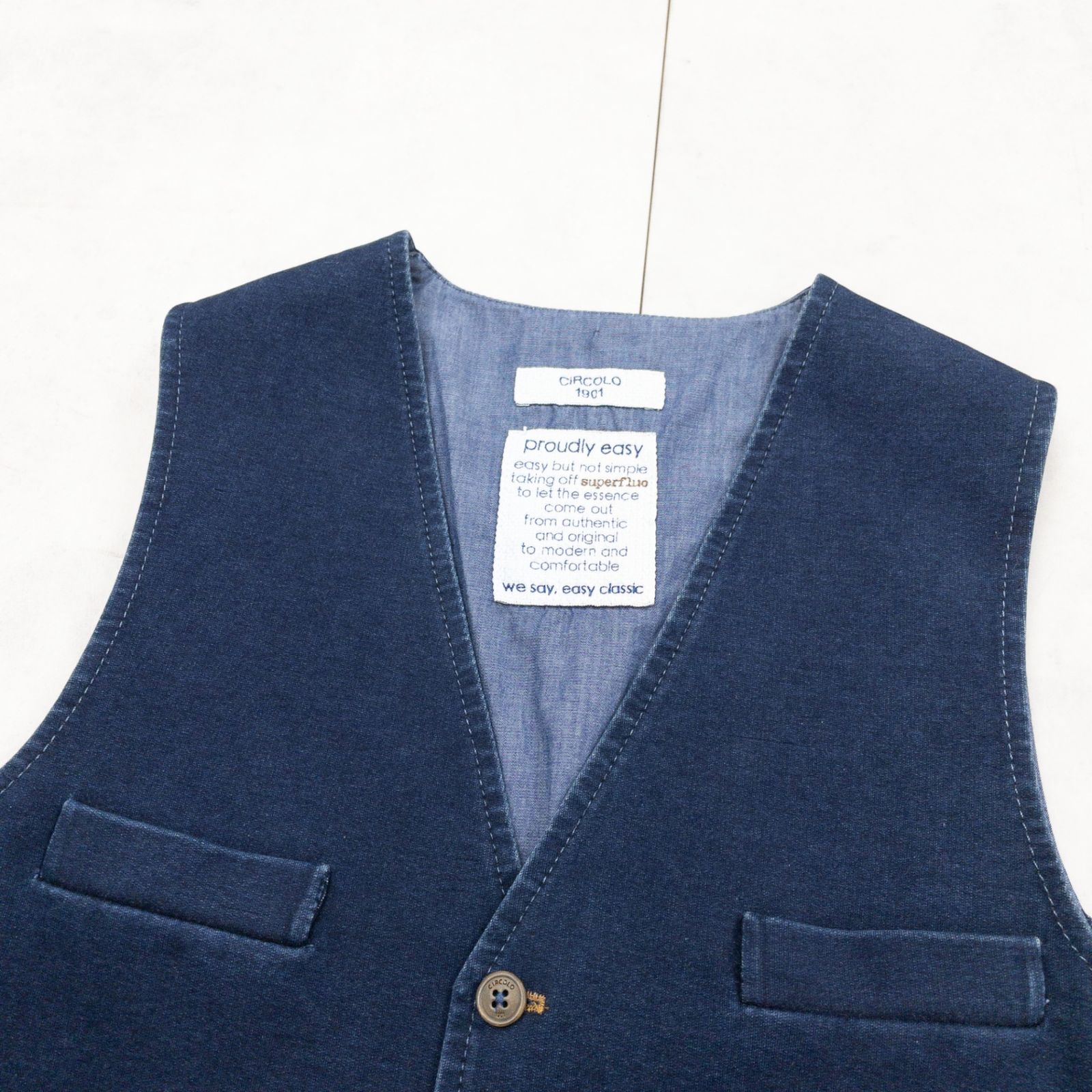 CIRCOLO 1901 チルコロ ジレ ベスト デニム コットン ポリウレタン 