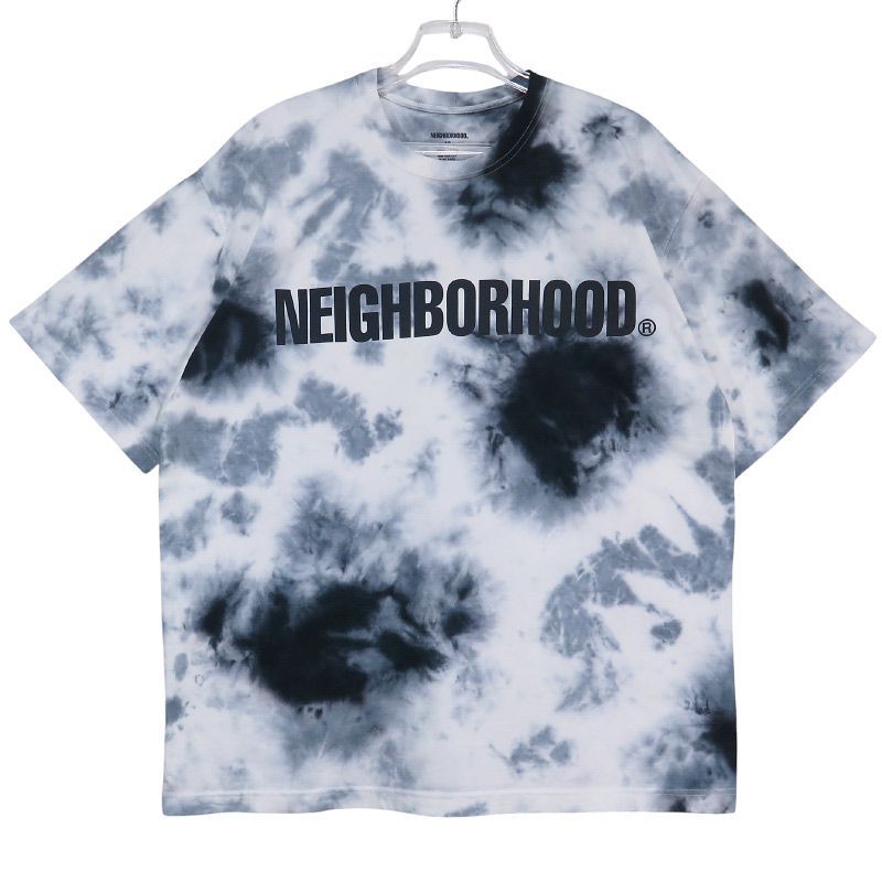 NEIGHBORHOOD ネイバーフッド 23SS TYE DYE.CREWNECK SS 231PCNH-CS01S タイダイ クルーネック ショートスリーブ Tシャツ ブラック カットソー 半袖 サイズXL Mayz