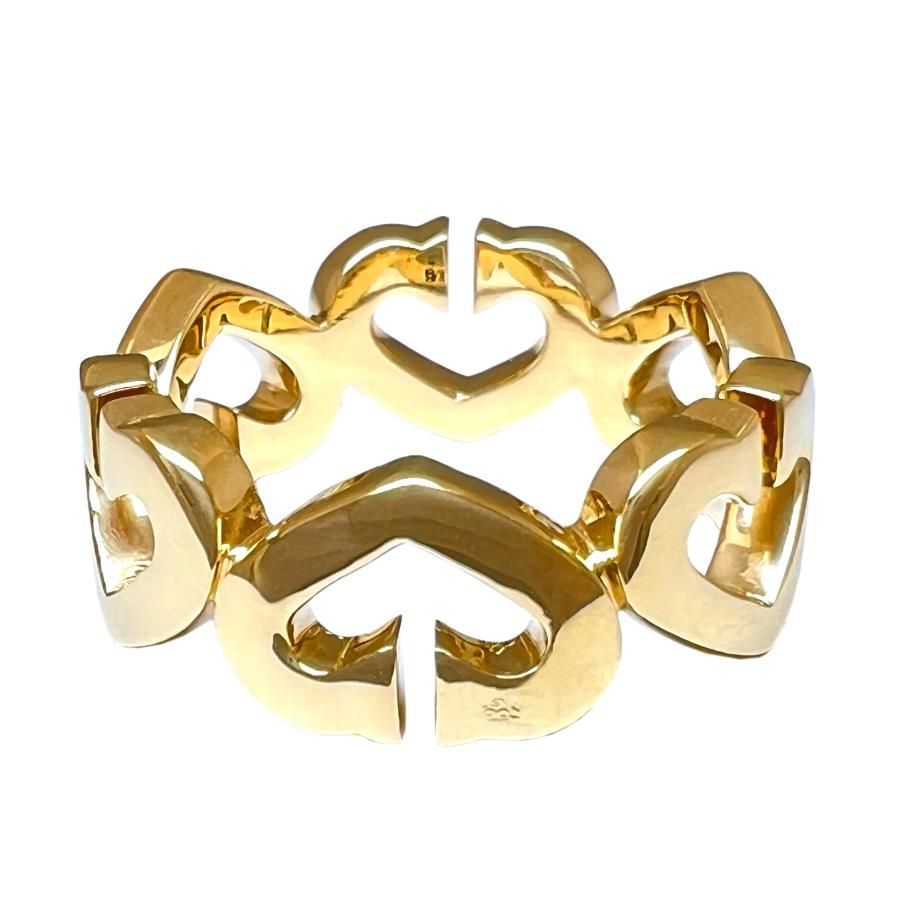 CARTIER カルティエ リング Cハート ダイヤ 750 K18 YG イエロー