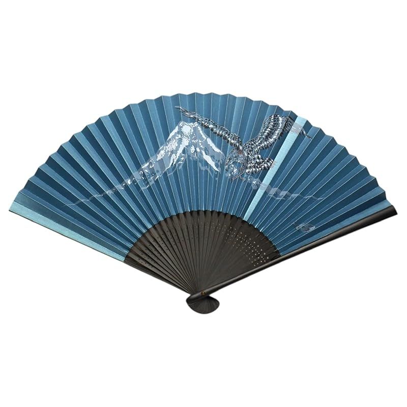 【新品】 京扇子 一富士二鷹三茄子 メンズ 男性用 京都 日本製 扇子 紙扇子 和装小物 職人技 富士山 鷹 なすび 自分用 ギフト 贈り物 プレゼント 縦22.5cm×開いた時の横幅41.5cm 0