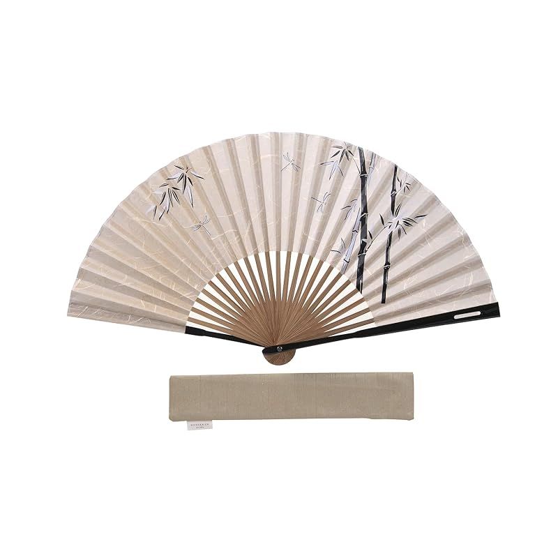 【新品】 [保赤軒] HOSEKKEN 【 職人伝統の技と現代の感性が1つとなった 高級 扇子 ブランド 】 メンズ 紳士 〔 竹にとんぼ/ベージュ 〕 和装小物 和柄 丈夫 おしゃれ せんす 父の日 ギフト プレゼント 贈り物 0