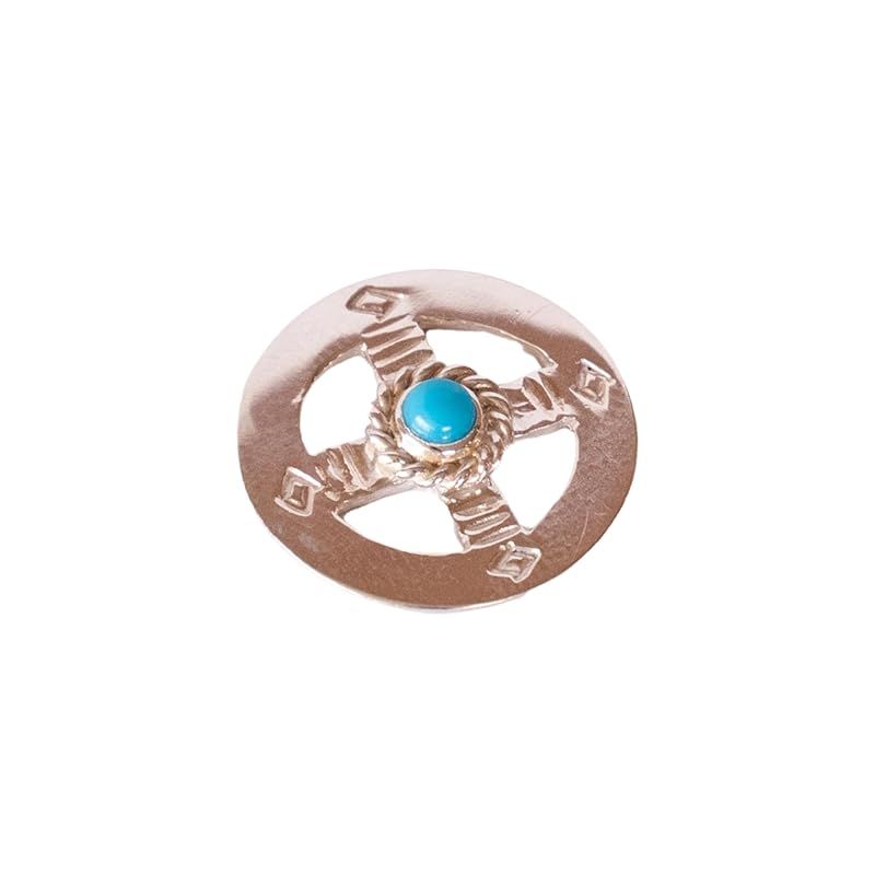【新品】 [ゴロクロ] 925シルバー製 ホイール 1個 銀 メンズ ネックレス ペンダント カスタム パーツ アクセサリー 素材 (ターコイズ付きホイール) 0