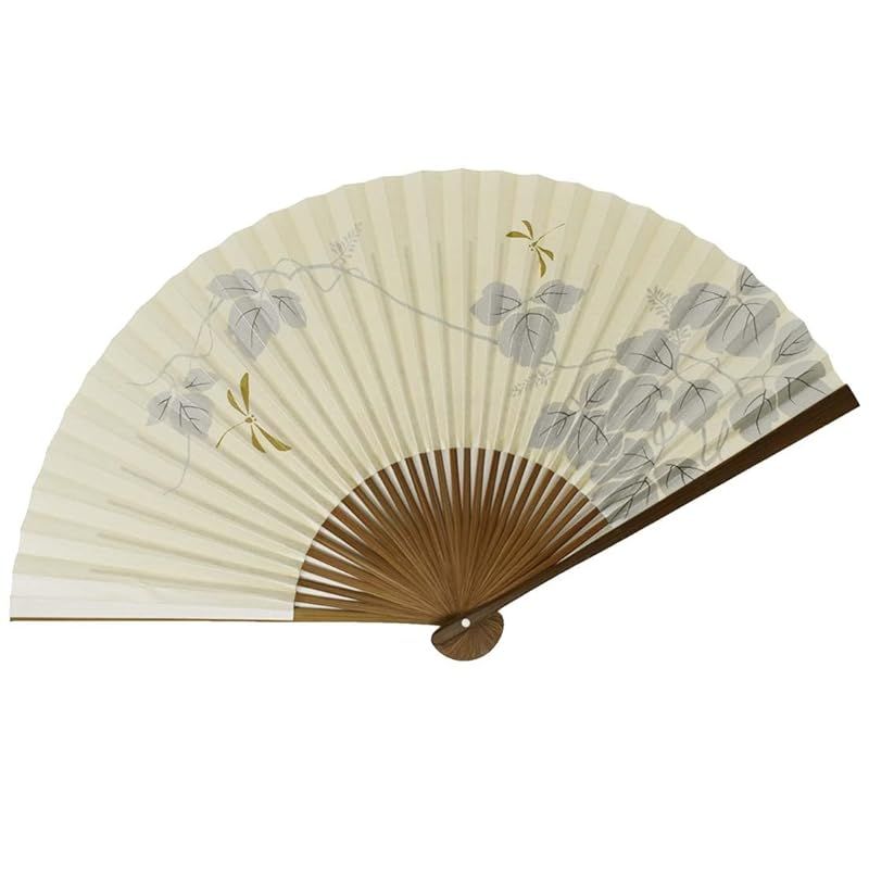 【新品】 扇子 京扇子 日本製 唐木 パール地 トンボ 22.5ｃｍ 香り付き 両面貼り 0