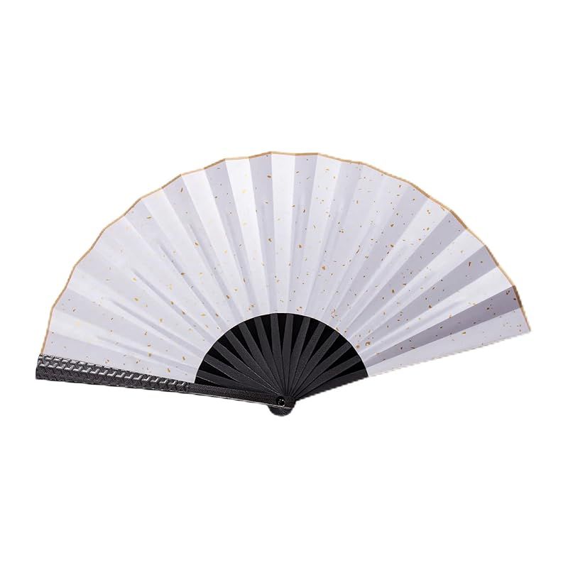 【新品】 [Rowaica] 扇子 メンズ 鉄扇子 金属 合金 折りたたみ 折扇 和風 着物 袴 浴衣 お祭り 根付け房 化粧箱付き (ホワイト) 0